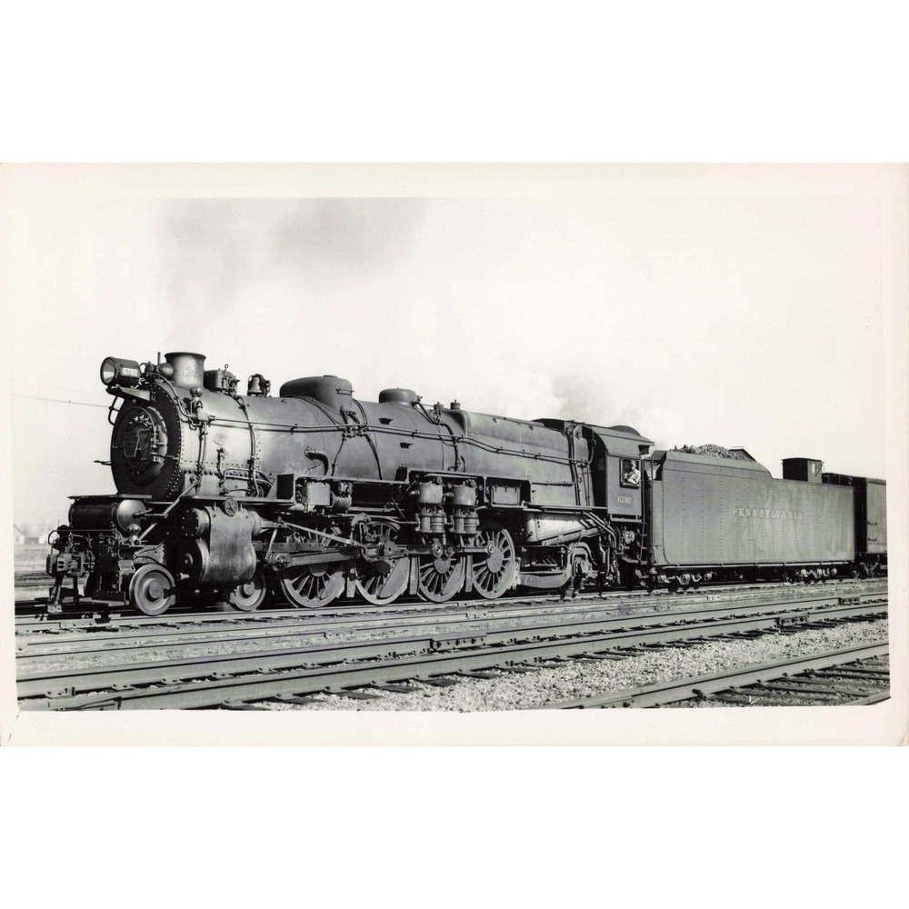 RPPC Pennsylvania Railroad Locomotive 6782 Steam Engine Real Photo Postcard